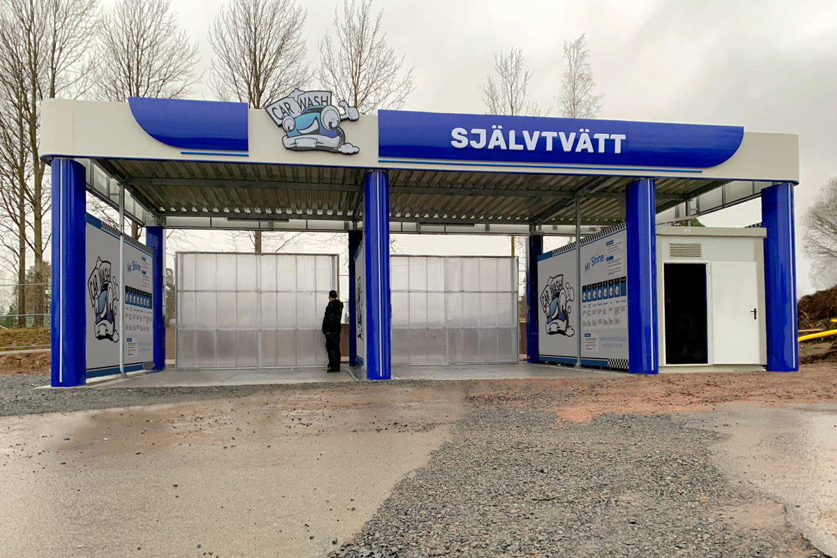 Budowa myjni w Mullsjo w Szwecji